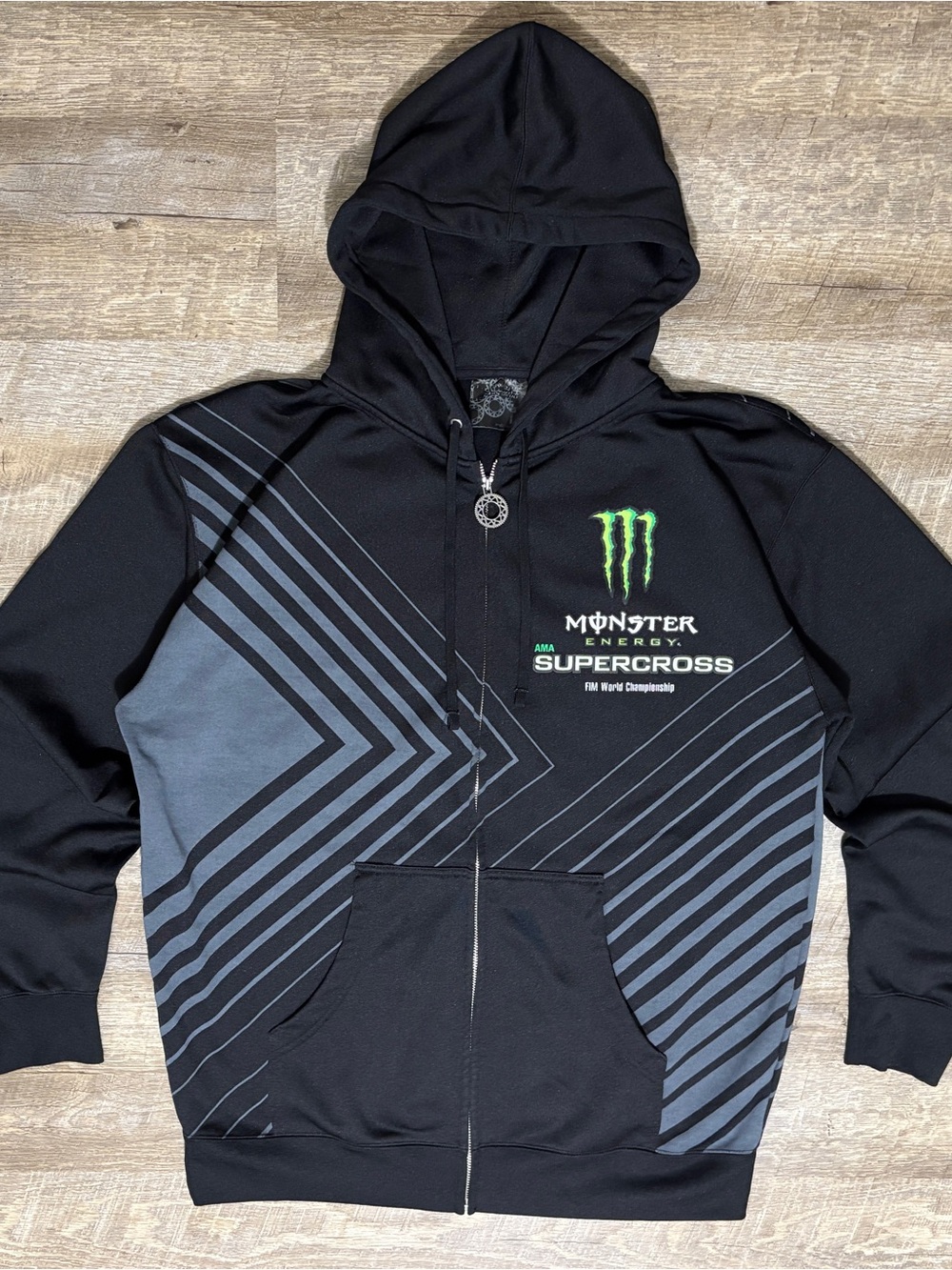 Monster Energy Supercross Black & Gray Zip Hoodie